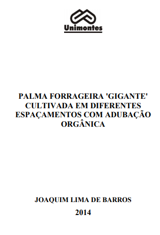 Palma forrageira ‘Gigante’ cultivada com adubação orgânica